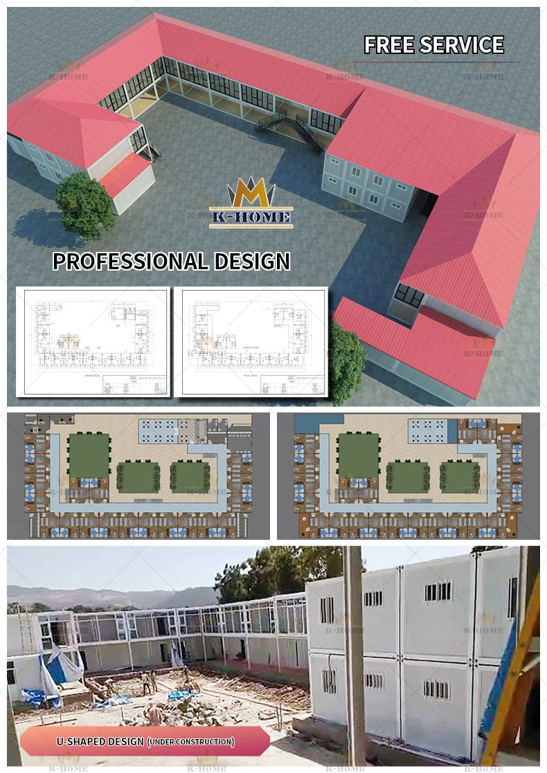 Prefab Modular Student Housing Luxury Shipping Container Hotel in Ethiopia